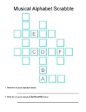 Musical Alphabet Scrabble! - Game Worksheet