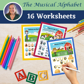 Preview of Musical Alphabet Worksheets