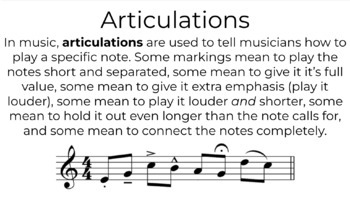 Preview of Musical Articulations