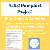 Musical Artist Pamphlet Project - End of the Year Choir Project