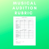 Musical Audition Rubric