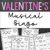 Musical Bingo Card - Valentine's Day