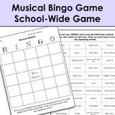 Musical Bingo Game School-Wide Game for the Intercom