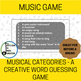 Musical Categories - A Word Guessing Music Game for Middle