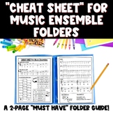 Music "Cheat Sheet" Worksheet for Middle or High School Mu