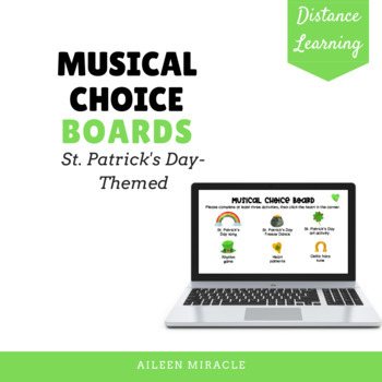 Preview of Musical Choice Boards {St. Patrick's Day -Themed}