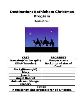 Preview of Musical Christmas Program: Destination Bethlehem