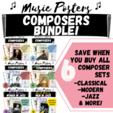 Preview of Musical Composer Posters AND Coloring Sheets - BUNDLE!