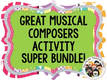 Preview of Musical Composers Activity Super Bundle