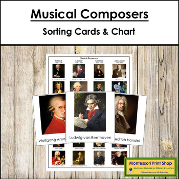 Preview of Musical Composers - 3-Part Cards & Control Charts