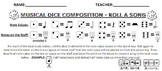 Musical Dice Composition: Roll-A-Song {Pentatonic}