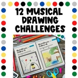 Musical Drawing Challenges - 12 fun activity worksheets fo