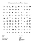 Musical Dynamics Word Search Pack