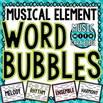 Preview of Musical Element Word Bubbles
