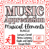 Musical Elements Lecture, Slides, Cornell Notes, and Digit