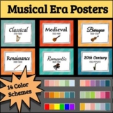 Musical Eras Posters -- 14 Color Schemes