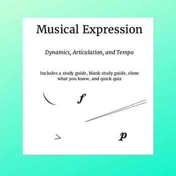 Preview of Musical Expression Study Guide and Review Packet