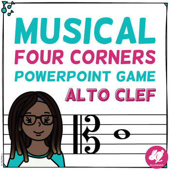 Preview of Musical Four 4 Corners Game,  Alto Clef Pitches