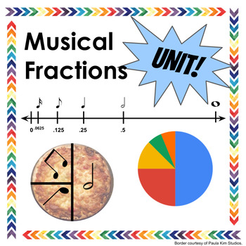 Preview of Musical Fractions UNIT BUNDLE - Rhythm Pizza, Fractions Notebook, & Lesson Plans