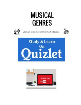 Preview of Musical Genres - Vocabulary Matching ESL, EFL