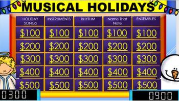 Preview of Musical Holidays Game Show