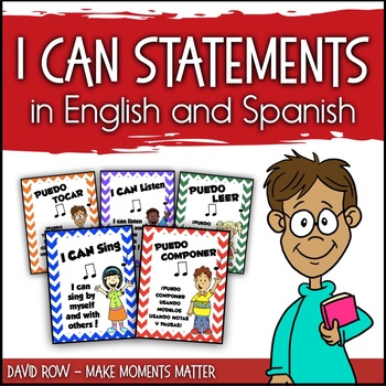 Preview of Musical I CAN Statements in English and Spanish!  Poster Kit or Notes Home