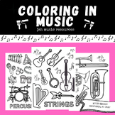 Musical Instrument Coloring In Sheets | Easy Printable Sub Lesson