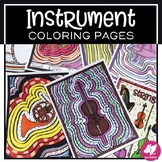 Music Coloring Sheets - Musical Instruments - Families of 
