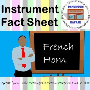Preview of Musical Instrument Fact Sheet - French Horn