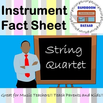 Preview of Musical Instrument Fact Sheet - String Quartet Bundle
