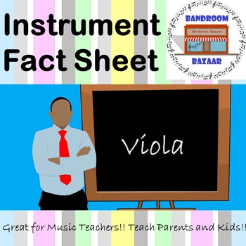 Preview of Musical Instrument Fact Sheet - Viola