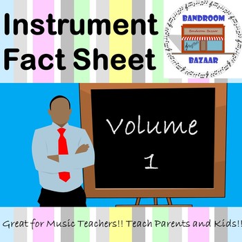 Preview of Musical Instrument Fact Sheets - Volume 1 Bundle