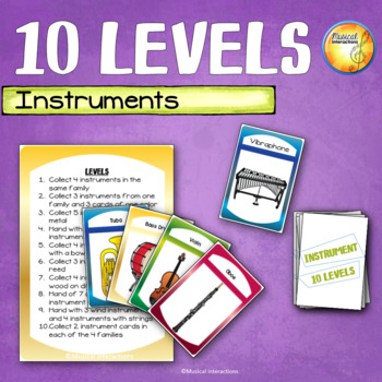 Preview of Musical Instrument Families Card Game - 10 Levels
