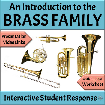 Preview of Musical Instrument Families Presentation and Worksheet - Brass Family