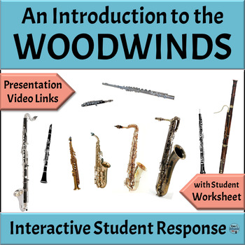 Preview of Musical Instrument Families Presentation and Worksheet - Woodwind Family