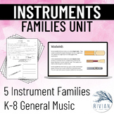 Musical Instrument Families Unit Print & Digital
