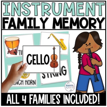 Preview of Musical Instrument Families of the Orchestra - Memory Game - Elementary Music
