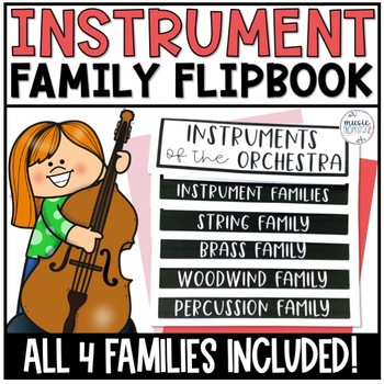 Preview of Musical Instrument Families of the Orchestra Review - Music Flipbook Activity