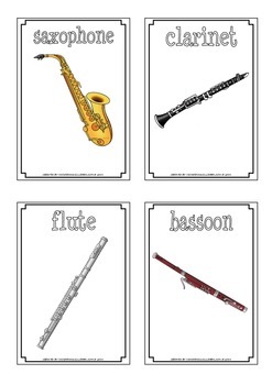 Musical Instrument Flash Cards by Things You Will Learn | TpT