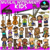 Musical Instrument Kids Clip Art Set {Educlips Clipart}