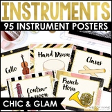 95 Musical Instrument Posters - Chic & Glam Music Classroom Decor