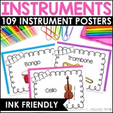 Musical Instruments Posters - Ink-Friendly - Elementary Mu