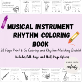 Musical Instrument Rhythm Coloring Book- 28 Coloring Pages
