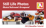 Musical Instrument Still Life Arrangement Photo Resource