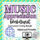 Musical Instrument WebQuest Bundle | Digital and Printable