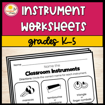 Preview of Musical Instrument Worksheets