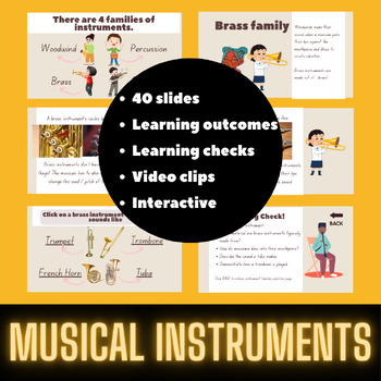Preview of Musical Instruments | 40 Slide Presentation | Families of the Orchestra