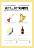 Musical Instruments - Activity - 4 pages of learn