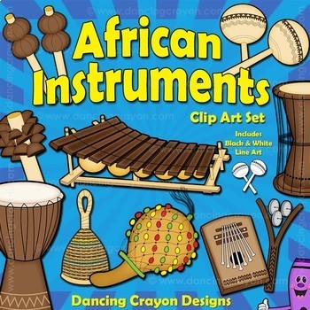 Preview of Musical Instruments: African Instruments Clip Art
