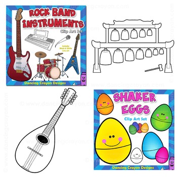 Musiikki-instrumentit ClipArt BUNDLE byMusiikki-instrumentit ClipArt BUNDLE by  